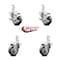 Service Caster 3.5 Inch Thermoplastic Rubber Swivel 7/8 Inch Square Stem Caster Brake SCC, 2PK SCC-SQ20S3514-TPRB-TLB-78-2-S-2 - alternate 2